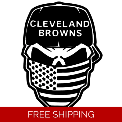 NFL Football Cleveland Browns Patriotic Die Cut Vinyl Decal sticker